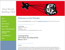 Tablet Screenshot of fortworthbulldogclub.com